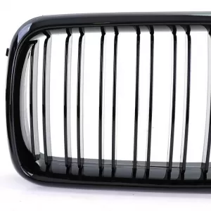 Front Grilles suitable for BMW 3 E36 96-99 M4 Look with Double Grille Glossy Black 2 Pcs-image-6295901