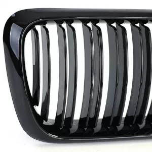 Front Grilles suitable for BMW 3 E36 96-99 M4 Look with Double Grille Glossy Black 2 Pcs-image-6295902