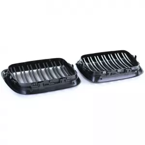Front Grilles suitable for BMW 3 E36 96-99 M4 Look with Double Grille Glossy Black 2 Pcs-image-6295904