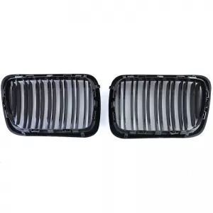 Front Grilles suitable for BMW 3 E36 96-99 M4 Look with Double Grille Glossy Black 2 Pcs-image-6295905