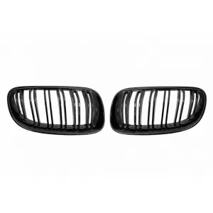 Front Grilles suitable for BMW 3 E92/E93 06-11 M4 Look with Double Grille Glossy Black 2 Pcs-image-6295932