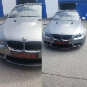 Front Grilles suitable for BMW 3 E92/E93 06-11 M4 Look with Double Grille Glossy Black 2 Pcs-image-6295933