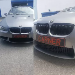 Front Grilles suitable for BMW 3 E92/E93 06-11 M4 Look with Double Grille Glossy Black 2 Pcs-image-6295936