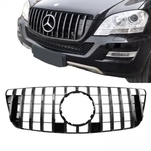 Front Grille suitable for Mercedes-Benz ML-Class W164 08-11 GT A Design Panamericana Look Black/Chrome 1 Pc-image-6295972