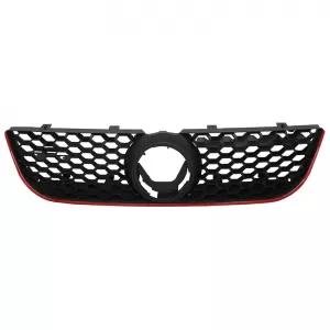 Front Grille suitable for VW Polo 9N3 05-09 GTI Look Honeycomb With Red Line 1 Pc-image-6295974