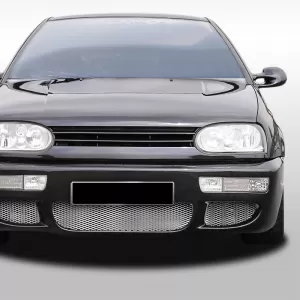 Front Grille suitable for VW Golf III (3) 93-98 VR6 Look Badgeless Black 1 Pc-image-6296002