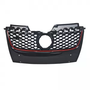 Front Grille suitable for VW Golf V (5) 03-08 / Jetta 05-11 GTI Look Honeycomb With Red Line 1 Pc-image-6296015
