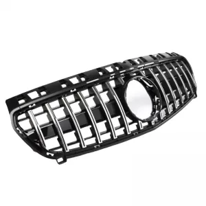 Front Grille suitable for Mercedes-Benz A-Class W176 12-15 GT A Design Panamericana Look Black/Chrome 1 Pc-image-6296022