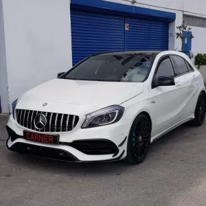 Front Grille suitable for Mercedes-Benz A-Class W176 15-18 GT A Design Panamericana Look Black/Chrome 1pc-image-6296046