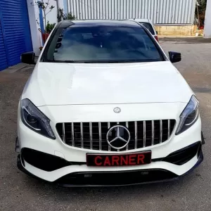 Front Grille suitable for Mercedes-Benz A-Class W176 15-18 GT A Design Panamericana Look Black/Chrome 1pc-image-6296047