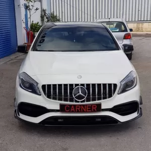 Front Grille suitable for Mercedes-Benz A-Class W176 15-18 GT A Design Panamericana Look Black/Chrome 1pc-image-6296048