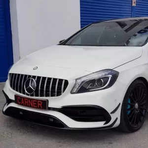 Front Grille suitable for Mercedes-Benz A-Class W176 15-18 GT A Design Panamericana Look Black/Chrome 1pc-image-6296049