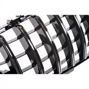 Front Grille suitable for Mercedes-Benz A-Class W176 15-18 GT A Design Panamericana Look Black/Chrome 1pc-image-6296052