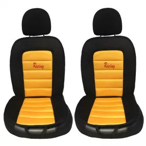 Seat Front Cushions Racing Black/Yellow 5 Pcs-image-6296079