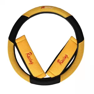 Seat Front Cushions Racing Black/Yellow 5 Pcs-image-6296080