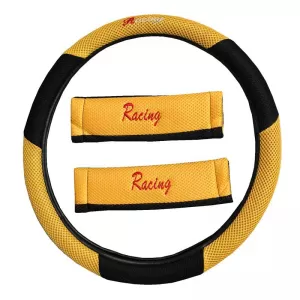 Seat Front Cushions Racing Black/Yellow 5 Pcs-image-6296084