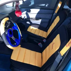 Seat Front Cushions Racing Black/Yellow 5 Pcs-image-6296088