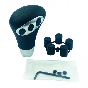 Schaltknauf Universal Schwarz mit Silber Geeignet für Normalen Rückwärtsgang 37059-image-6296142