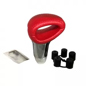 Shift Knob Universal Red/Nickel With Hole Suitable for Normal Reverse 37020-image-6296309
