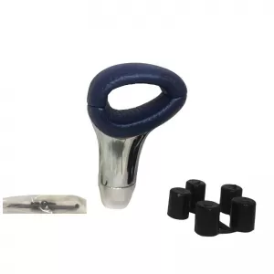 Shift Knob Universal Blue/Nickel With Hole Suitable for Normal Reverse 37019-image-6296317