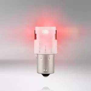 Led Bulbs P21W BA15S Single Red 12volt 1.4 watt Osram 7506DRP-02B 2pcs-image-6296400
