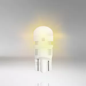 Led Signal Bulbs T10 12volt 1watt Orange Osram 2827DYP-02B 2pcs-image-6296465