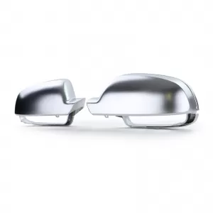 Mirror caps for replacement silver matte for AUDI A3 8P A4 8K B8 A5 8T 09--image-6296644