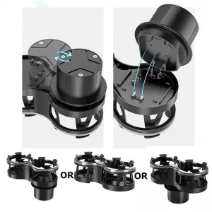 Double Cup Holder Suitable for Detachable Fixing Base Black Nickel 22525-image-6296737