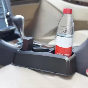 Car Seat Gap Organizer with Double Cup Holder Black 22527-image-6296758