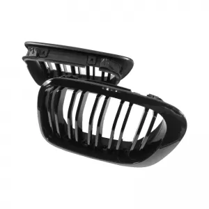 Front Grilles suitable for BMW 3 E46 99-03 Coupe/Cabrio M4 Look with Double Grille Glossy Black 2 Pcs-image-6296811