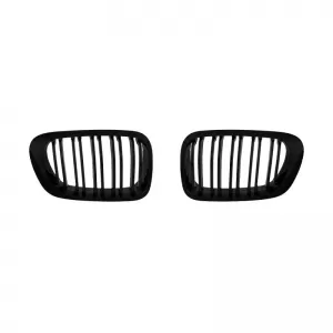 Front Grilles suitable for BMW 3 E46 99-03 Coupe/Cabrio M4 Look with Double Grille Glossy Black 2 Pcs-image-6296812