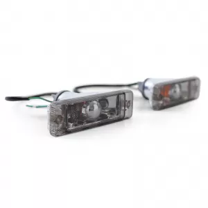 Clear glass indicators with parking light Black Smoke for VW Golf 1 2 Jetta 1 2 Polo 86C-image-6296825