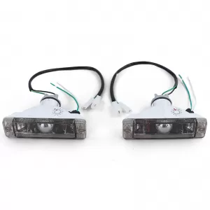 Clear glass indicators with parking light Black Smoke for VW Golf 1 2 Jetta 1 2 Polo 86C-image-6296826