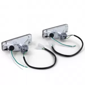 Clear glass indicators with parking light Black Smoke for VW Golf 1 2 Jetta 1 2 Polo 86C-image-6296827