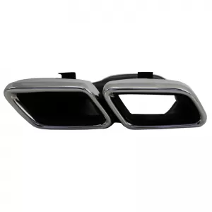 Exhaust Muffler Tips suitable for Mercedes-Benz C-Class W205 / E-Class W213 / S-Class W222 / GLE C292 / GLE W166 / GLC W253 A Design Look 2 pcs-image-6296933