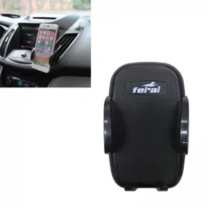 Mobile Holder Suitable for Car Air Vents Black With White Logo Feral 22114