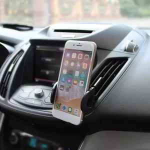 Mobile Holder Suitable for Car Air Vents Black With White Logo Feral 22114