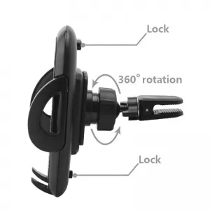 Mobile Holder Suitable for Car Air Vents Black With White Logo Feral 22114