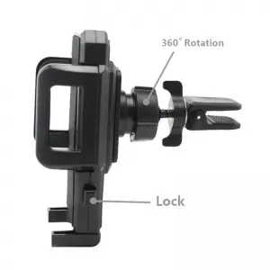 Mobile Holder Suitable for Car Air Vents Black With White Logo Feral 22115
