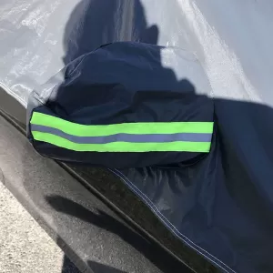 Windscreen & Front Windows Sun Shade Cover With Reflective Stripes On Mirrors & Elastic Straps Premium 250x170cm-image-6297078