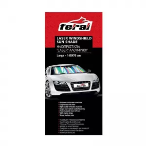 Sun Shade Interior Front Windshield Laser UV Reflecting Foldable Large Feral 145 x 70 cm-image-6297109