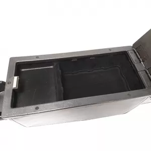 Car Armrest With Triple Drink Holder Universal Black 22228-image-6297225