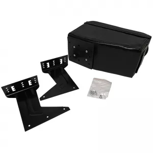 Car Armrest With Triple Drink Holder Universal Black 22228-image-6297227