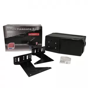 Car Armrest With Triple Drink Holder Universal Black 22228-image-6297228