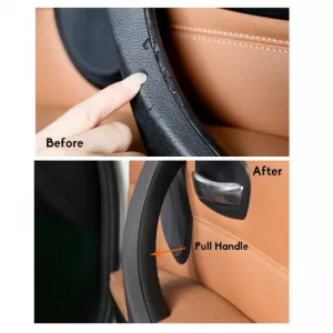 Door Handle (inside car) suitable for Bmw 3 E90 05-11 Left Rear Door Set 2 Pcs Black-image-6297291