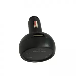Car Voltmeter Thermometer USB Charger 3in1 With Red And Blue Numbers 99103-image-6297505