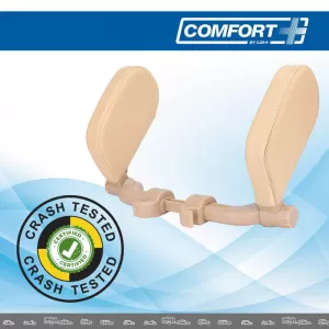 Neck Support Headrest Cushion Memory Foam HLU3000 11x20x3.5cm Beige 1 Pc-image-6297895