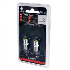 Led Bulbs BA9S T4W 12volt White Color Racesport LIT16BN 2 pcs-image-6297915