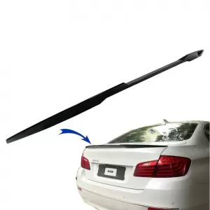 Trunk Spoiler suitable for BMW 5 F10 11-17 M4 Look Lipspoiler from ABS plastic glossy black-image-6298248