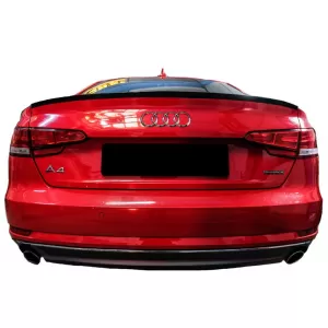 Trunk Spoiler suitable for Audi A4 B9 16+ From ABS Plastic Glossy Black-image-6298273